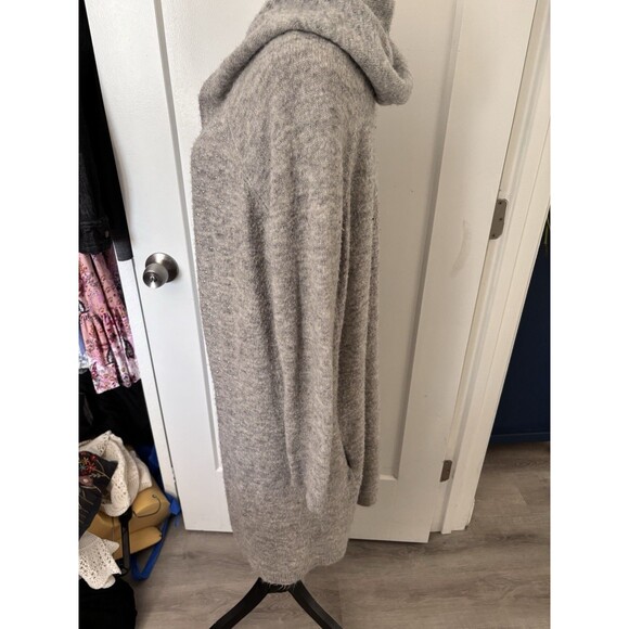 Juicy Couture Y2K Embellished Long Open Cardigan Hoodie Gray Silver Sparkle L - Picture 2 of 9